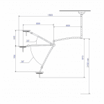 Kit prindere tavan, lampa chirurgicala Emaled 200D