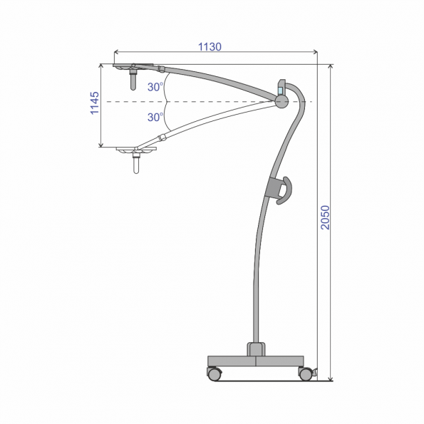 Lampa examinare Emaled 200F, stand mobil, 50.000 lx - imagine 3
