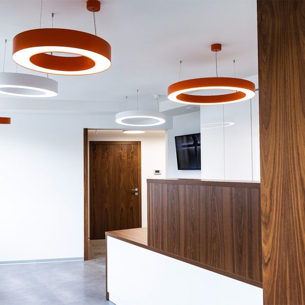 Corp de iluminat LED suspendat LAKO Ring Super Slim 1000mm pentru cabinete stomatologice - imagine 3